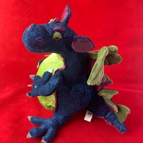 Manhattan Toy Royal Renaissance Blue Green Dragon Plush 15" - Picture 1 of 4